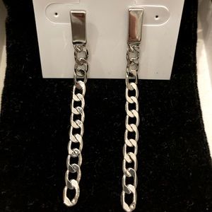 WHBM Silver chain pierced earrings